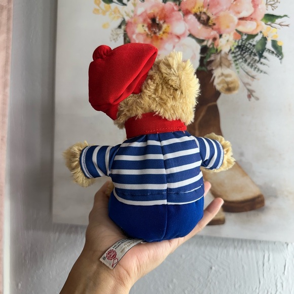 Paris France plush bear seaman blue white striped shirt keel toys - Picture 2 of 4